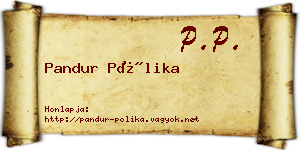 Pandur Pólika névjegykártya